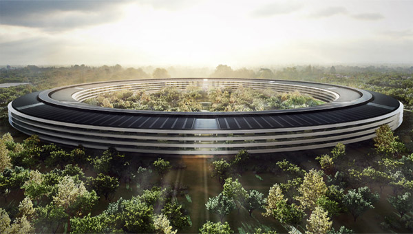 Apple Park, One Apple Park Way, Cupertino, CA 95014, USA. Designed by Lord Norman Foster. Construction began in October 2013. It opened to employees in April 2017.