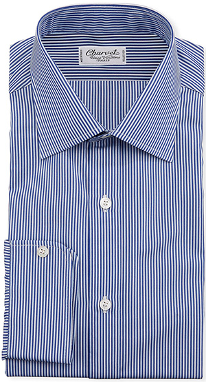 Charvet Men's Vertical Stripe Dress Shirt, Navy: US$585.