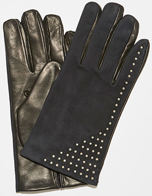 CoSTUME NATIONAL Tiny Studded Gloves.