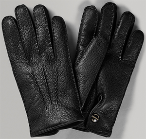 Huntsman Black Peccary men's leather gloves: £325.