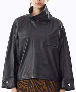 3.1 Philip Lim women's Zip Leather Blouse.