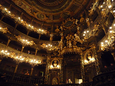 Margravial Opera House's inerior, Opernstraße 14, 95444 Bayreuth, Germany. Photo: Dbopp.