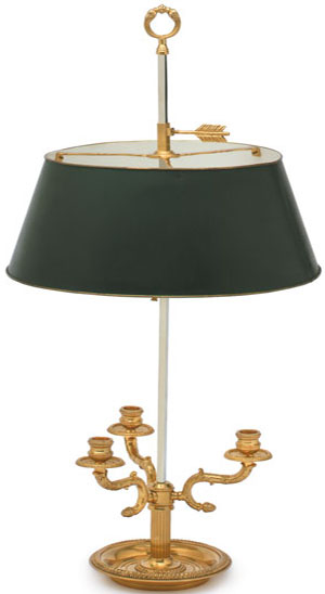 P.E. Guerin Empire Bouillotte Lamp.