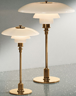 PH 3/2 
Brass metalized tablel lamp: US$1,284.