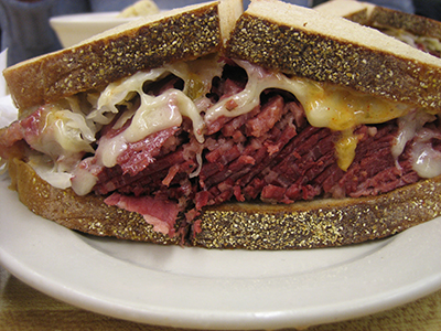 Reuben on rye, Katz's Deli - Lunch. Photo: Ernesto Andrade.