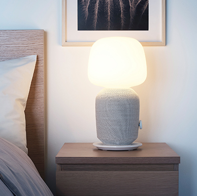 SYMFONISK - Table lamp with WiFi speaker, white: US$179.