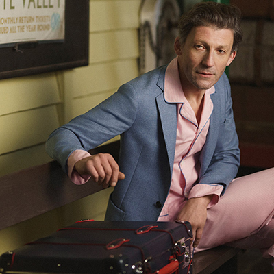 Turnbull & Asser Pink Stripe Cotton Modern Pyjama Set: €405.