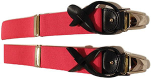 Andrew's Milano Pink Suspenders With Navy Ends: $85 CAD.
