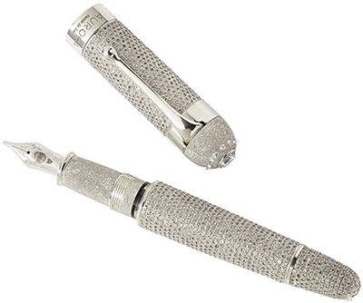 Aurora Diamond fountain pen. The only over 30 carat pen in the world.