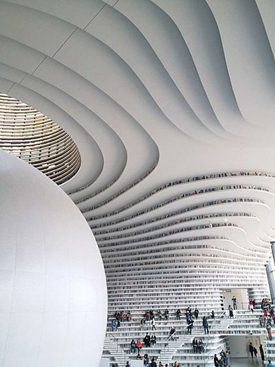 Tianjin Binhai Library, No.15 Fukang Road, Nankai District, Tianjin 300191, China.