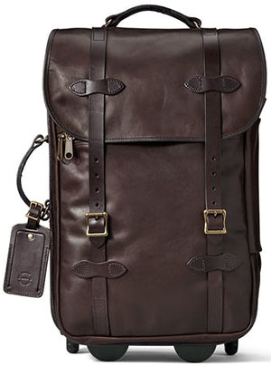 Filson Weatherproof Leather Rolling Carry-On Bag: US$1,295.