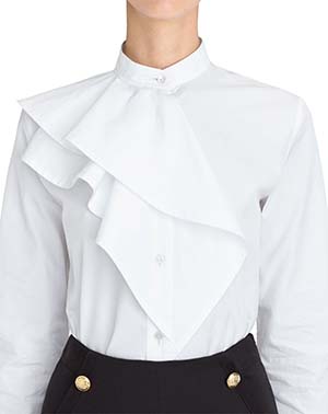 Lanvin women's Poplin shirt with ruffles: US$498.