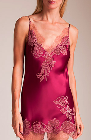 Nancy Meyer Carine Gilson Roses V-Neck Silk Babydoll: US$1,310.