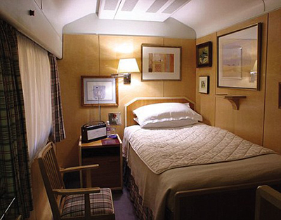 Inside the Queen's travelling bedroom in her mobile home-from-home.