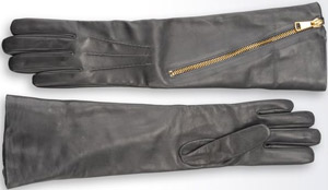 Giorgio Armani women's long napa leather gloves with zip: US$1,445.