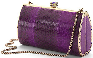 The Aspinal Swarovski Purple Sea Snake Clutch: £695.