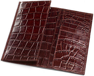 Aspinal of London Slim Breast Wallet Amazon Brown Croc & Stone Suede: £89.