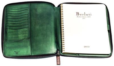 Berluti Zipped Venetian Leather Agenda.