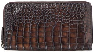 Berluti Idewa Long Zip Crocodile Wallet.