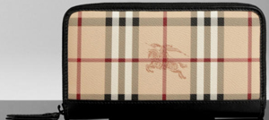 Burberry Haymarket Check Ziparound Wallet: US$450.