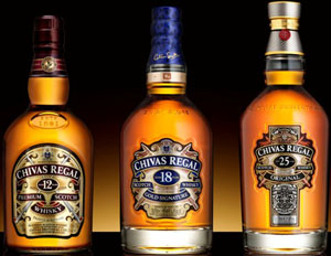 Chivas Regal 12-18-25 Years Old.