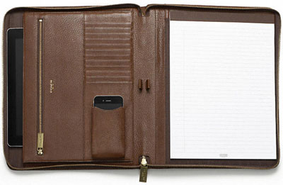 Coach Crosby Leather Zip Executive Portfolio: US$368.