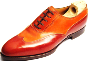 Saint Crispin's Oxford, Plain Sewn Wing Tip, Biccolore Shoe.