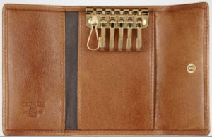 Crombie tan leather key holder: £45.