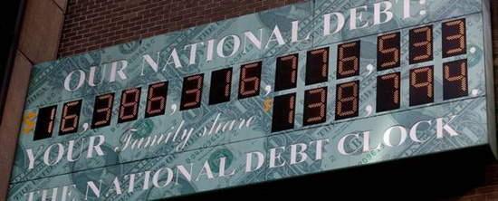 U.S. National Debt Clock.