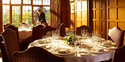 The restaurant at Gidleigh Park.