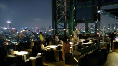 Bar Hi So on the 63rd floor of the Hotel Sofitel So Bangkok, 2 North Sathorn Road | Bangrak, Bangkok 10500, Thailand.