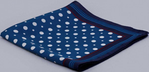 Indchino The Ultimate Blue & Purple Patterned Silk Pocket Square: US$39.