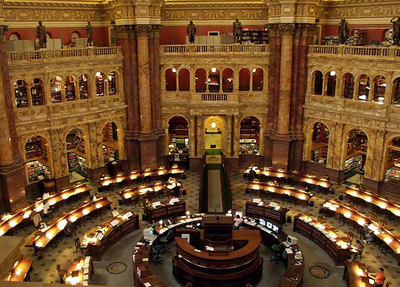 Library of Congress' reading room.