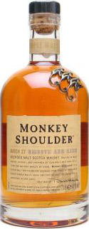 Monkey Shoulder Triple blended malt whisky.