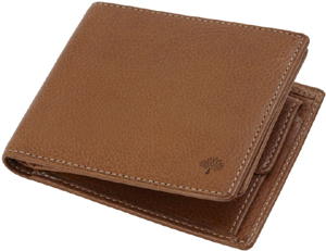 Mulberry Men's 8 Card Coin Oak Natural Leather Wallet: US$380.