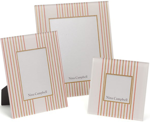 Nina Campbell Pink Abbotsford Photo Frames.