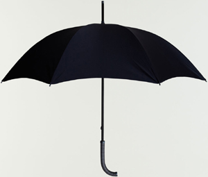 Oliver Ruuger Nile Crocodile Handle Umbrella in grey and navy.