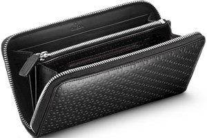 Omega Women's Zipped Wallet, 'Symbol' black.