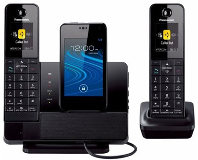 Panasonic KX-PRD262B 1.9 GHz DECT 6.0 Link2Cell Dock Style Bluetooth Cellular Convergence Solution with 2 Handsets for Smartphones: US$270.39.