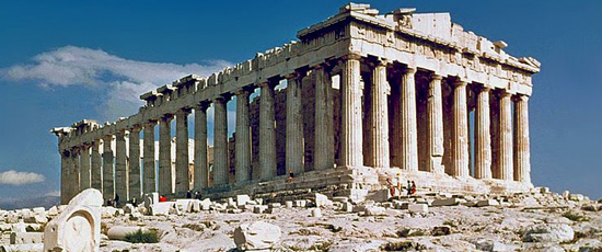 Parthenon (Athens, Greece) by Callicrates (447 BC - 432 BC).