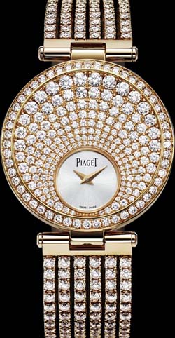 Piaget Limelight Twice Rose gold, diamonds watch.