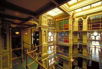 Riggs Library, Georgetown University, located in the south tower of Healy Hall, Georgetown, Washington, D.C., U.S.A.