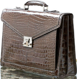 Massimo Sforza Men's Genuine Alligator Briefcase.