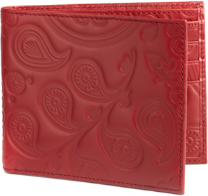 Simon Carter Paisley pattern embossed jeans wallet: £75.