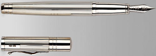 Smythson of Bond Street Sterling Silver Viceroy Grand Fountain Pen: £595.