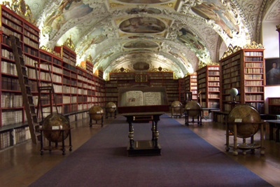 Library of Strahov Monastery: The Theological Hall, Prague, Czech Republic.