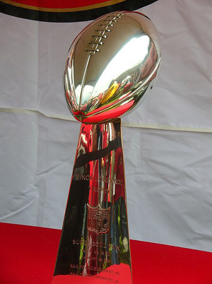 The Vince Lombardi Trophy is awarded to the Super Bowl winner.