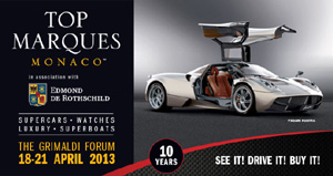 Top Marques Monaco, Grimaldi Forum, 10 Avenue Princesse Grace, MC-98000 Monte-Carlo, Monaco.