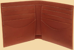 Tricker's English handmade and hand finished leather wallet.