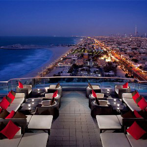 Uptown Bar - located on the 24th floor of Jumeirah Beach Hotel, Dubai.